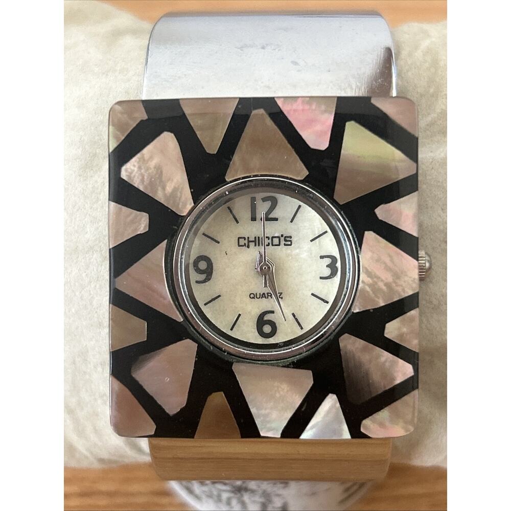 Chicos MOP Dial And Bezel Women’s Quartz Cuff Watch